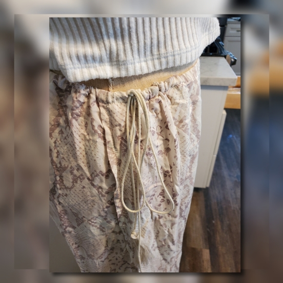 Olivaceous Python Print Drawstring Pant - Picture 3 of 6